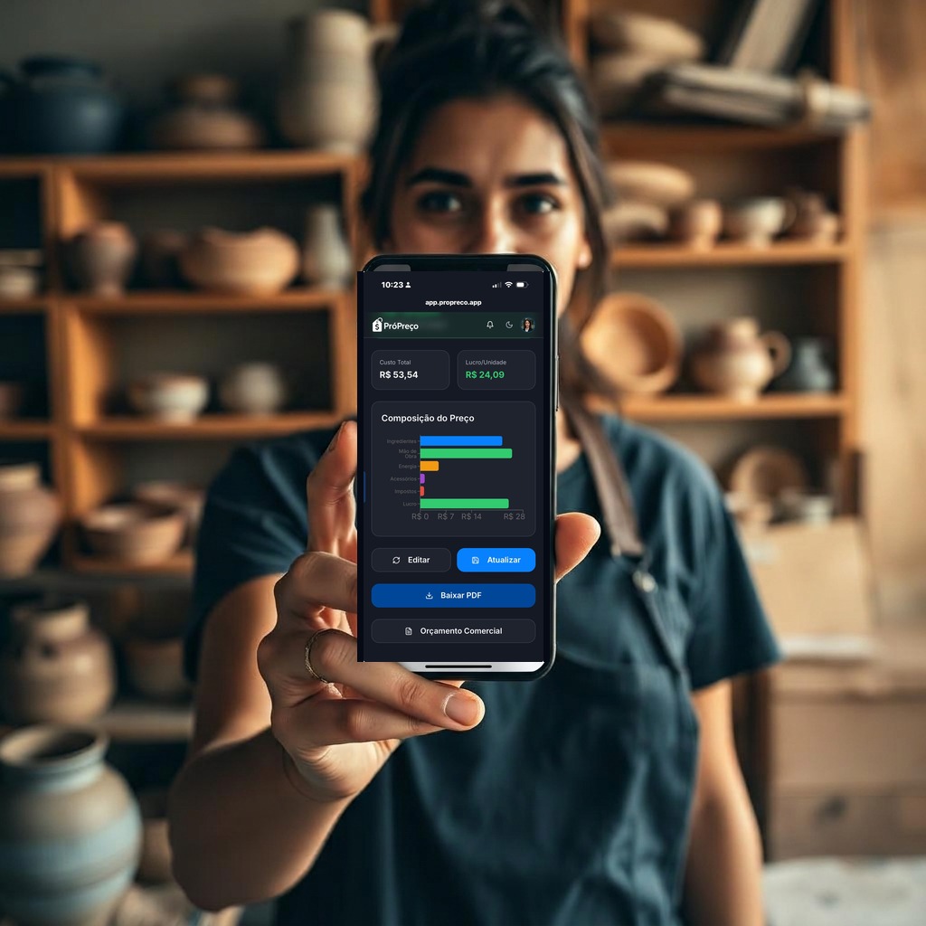 Produtor utilizando o PróPreço para calcular custos de produção