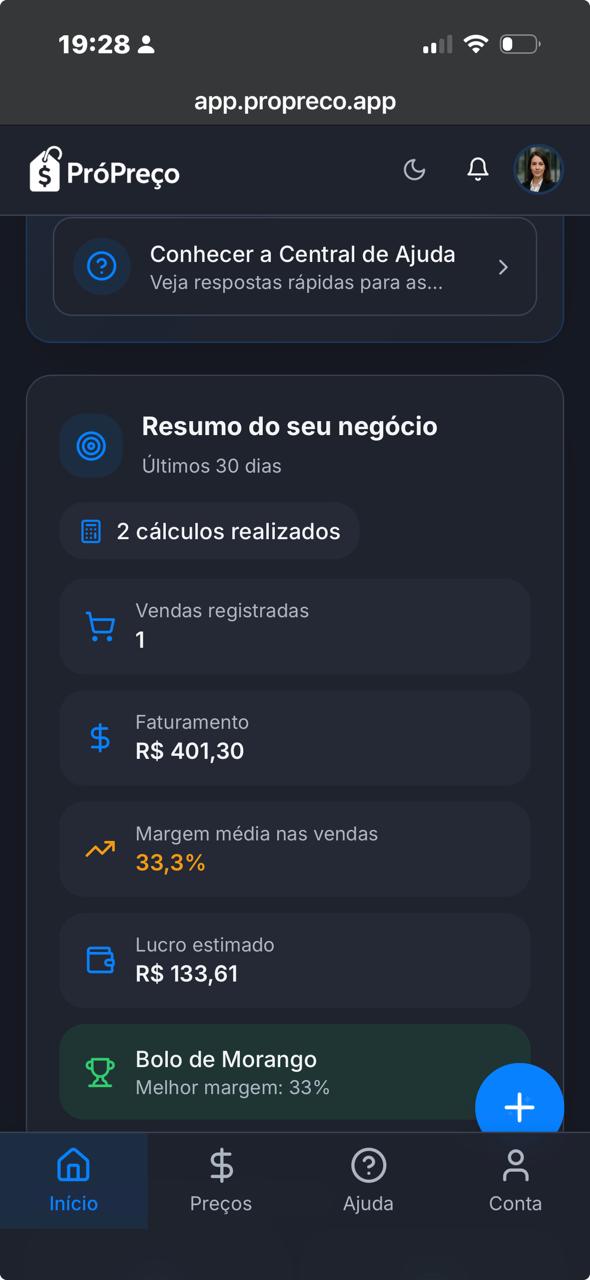 Resumo do negócio